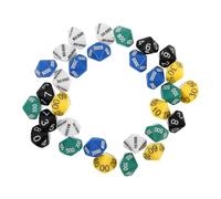 OFFSCH 30pcs Multi Colored Plastic Place Value Dice for Board Games and Party Fun Smooth Surface Entertainment Dices for Home Bar and Table Game Supplies