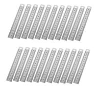 OFFSCH 30pcs Stainless Steel Pocket Rulers Dual Scale Carpenter Measuring Stick Multifunctional Straight Edge for Woodworking Guitar Setup Drawing Engineering