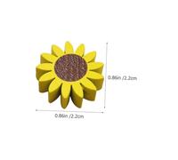 OFFSCH 30pcs Sunflower Shaped Wooden Beads DIY Supplies for Garland Making and Jewelry Craft Printed Colors Unique Flower Design Suitable for Home Decor and Arts Projects Random Color