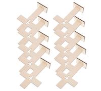 OFFSCH 30pcs Unfinished Wooden Cross Cutouts Natural Wood Grain Tabletop Cross Decoration for Crafts DIY Painting Religious Centerpiece Home and Office Faith Accent