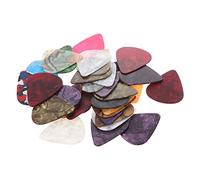 OFFSCH 32pcs Guitar Picks Includes Each of Thicknesses for Electric Acoustic Bass Ukulele Comfortable Grip Plectrums for All Guitarists