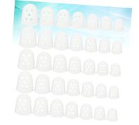 OFFSCH 35pcs Guitar Fingertip Protectors for Ukulele Electric Guitar Silicone Finger Guards (size s Xs Xxs 7pcs/each)