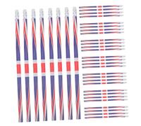 OFFSCH 36pcs Uk Flag Wood-cased Pencils with Eraser Smooth Writing Sketching Tools for School Office Party Bags and Holiday Celebrations Versatile Stationery Supplies