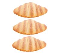 OFFSCH 3pcs Artificial French Croissant Realistic Simulation Bread Model for Kitchen Decor Photography Props Bakery Display with Authentic Texture and Craftsmanship