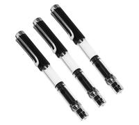 OFFSCH 3pcs Chinese Calligraphy Brush Writing Fountain Pen with Flexible Brush Tip Continuous Ink Flow Elegant Abs Nylon Wool Stainless Steel Body for Artwork School Use