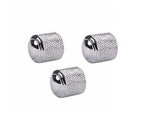 OFFSCH 3pcs Chrome Knob Aluminum Alloy Electric Bass Guitar Volume Tone Control Knobs Fits Guitar Bass