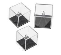 OFFSCH 3pcs Clear Guitar Pick Storage Box with Black Base Portable Acrylic Plectrum Holder Case for Guitarists Organizer for Electric Acoustic Bass and Ukulele Picks for Home and Travel