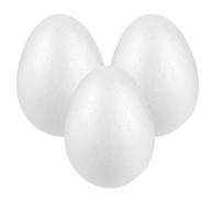 OFFSCH 3pcs Foam Eggs Crafting Easter White Polystyrene Blank Eggs Faux to Paint Kids Painting Supplies DIY Halloween Christmas Holiday Decorations