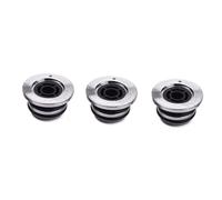 OFFSCH 3pcs Guitar Volume Knob Metal Bass Guitar Knobs Straw Hat Volume Control for Silver