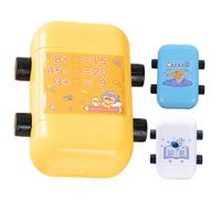 OFFSCH 3Pcs Math Learning Roller Stamps for Teachers and Students Plastic Digital Teaching Stamps with Automatic Ink Discharge Clear Printing Addition Subtraction Multiplication Division