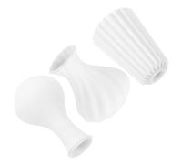 OFFSCH 3pcs Miniature Dollhouse Vase Set Tiny White Flower for Micro Landscape Decoration Seasonal Adaptability for Fresh Dried Flowers Stylish Accessories for Dollhouse Decor