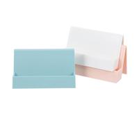 OFFSCH 3pcs Multi Business Card Holder Display Stand for Office Desk Organizer with Versatile Storage for Business Cards and Small Essentials Easy Clean Compact Desk Organizer in Blue