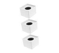 OFFSCH 3pcs Portable Square Microphone Logo Flags for Interviews and Presentations Lightweight Mic Logo Cubes Compatible with Various Microphones for Broadcasting and Public Speaking