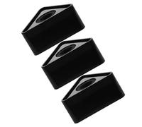 OFFSCH 3pcs Professional Microphone Logo Flags Triangular Mic Station for Interview Use Easy Installation Compatible with Various Microphones Modern Design for Presentations and