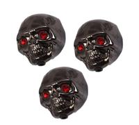 OFFSCH 3pcs Skull Volume Tone Guitar Knobs Metal Skull Guitar Knobs for Electric Parts