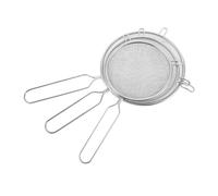 OFFSCH 3pcs Stainless Steel Fine Mesh Flour Strainer with Handles Precision Baking Sieve for Smooth Batter Kitchen Sifters for Household and Professional Use