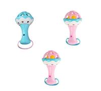 OFFSCH 3pcs Toys Set for Boys and Girls, Lightweight Plastic Hand Shaking Bells to Promote Hearing Development and Exercise Hand-Eye Coordination, Music Toys for Toddlers and Infants Random Color