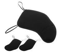 OFFSCH 3pcs Violin Chin Rest Pad Black Cotton Support for 4/4 3/4 Violins, Stable Structure for Solo Practice Orchestra