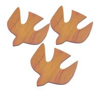 OFFSCH 3pcs Wood Carved Dove Wall Art Handcrafted Natural Wooden Pigeon Sculptures for Indoor Ornament Peace Symbol Decorative Birds for Home Kitchen Bedroom Nursery Balcony Decor
