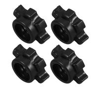 OFFSCH 4 Pcs Black Dumbbell Bar Spinlock Collars Fitness Barbell Fixation Nuts PE Material Screw Clamp Accessories for Home Gym Weightlifting