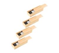 OFFSCH 4 Sets Black Interactive Domino Household Wooden Dominoes Game Educational Math Learning Family Party Tabletop Matching Game for Adults