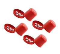 OFFSCH 4 Sets Thicken Dice Cup with Cover and Anti-cheating Design, Abs Material Dice Box for Ktv Funny Game, Includes 5 Dices, Red Colour for Bar and Party Use