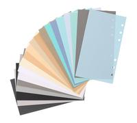 OFFSCH 40 Sheets Colored Loose Leaf Paper Binder Planner Inserts Punched Refillable Notebook Filler Paper for Journals Diaries Travel Writing Accessories