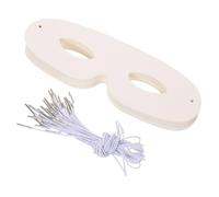 OFFSCH 40pcs DIY White Cardstock Masks with Elastic Bands Blank Paintable Face Masks for Childrens Creative Art Projects Coloring Parties Festivals and Classroom Crafts