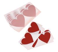 OFFSCH 40pcs Heart Scratch Off Stickers Paper Peel and Stick DIY Labels for Valentine Birthday Cards Surprise Crafts Red and Rose Gold