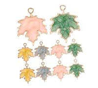 OFFSCH 40Pcs Leaf Shape Charms Pendant Alloy DIY Jewelry Making Accessories for Necklace Bracelet Earring Crafting Unique Chic Design for Women Random Color