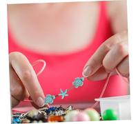 OFFSCH 40pcs Turquoise Sea Turtle and Beads Smooth Textured Vibrant DIY Jewelry Crafting Supplies for Bracelets Necklaces and Charms