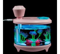 OFFSCH 460ml USB Fish Tank Light Humidifier for Bedroom with Ultra-fine Mist, Air Humidification, and Abs Silicone Material, Small Cool Air Diffuser for Home and Yoga