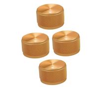 OFFSCH 4pcs 6mm Inner Hole Aluminum Alloy Rotary Control Potentiometer Knobs Gold Tone Control Guitar Amplifier Knobs for Electric Acoustic Instrument Accessories
