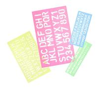 OFFSCH 4pcs Alphabet and Number Tracing Boards for Plastic Letter Stencil Templates for Writing Practice Smooth Educational Tool for Early Learning and Home Classroom