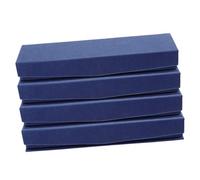 OFFSCH 4pcs Blue Flip-top Pen Box Set with Single Pen Holder and Decorative Display Case for Packaging Stationery Organizer for Office and School Use