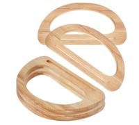 OFFSCH 4pcs D Shape Wooden Purse Handle for Bag Making Handbag Grip with Ergonomic Design and Easy Installation Beige Wooden Tote Handle Suitable for Travel and Clutch Bags with Natural