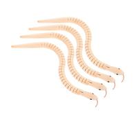 OFFSCH 4Pcs DIY Wooden Snake Kit Flexible Jointed Craft for Aged Paintable Unfinished Snake Model Encourages Creativity and Fine Motor Skills