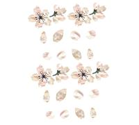 OFFSCH 4pcs Dot Guitar Stickers Cherry Blossom Floral Ukulele Bass Panel Decor Stickers Easy Install Musical Supplies