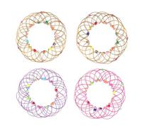 OFFSCH 4Pcs Enchanting Flower Basket Set, 36-Change Flexible Wire Sphere, Educational Stress Relief Mandala Basket for and Adults, Random Color Random Color