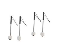 OFFSCH 4pcs Felt Bass Drum Mallets Wool Felt Heads and Stainless Steel Handles for Percussion Instrument Performance