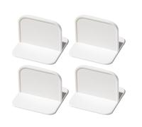 OFFSCH 4pcs Furniture Anti-Falling Connectors for Table and Bookshelf, White Hips Material Safety Anchors with Non-Marking Stickers, Space-Saving Design for Protection