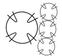 OFFSCH 4pcs Gas Stove Bracket Non Slip Wok Ring Pot Support Rack for Countertop Cooking Scenario Kitchen Tool