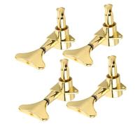OFFSCH 4pcs Gold Alloy Bass Tuning Pegs Fully Sealed String Tuners for Bass Guitars Fit Dustproof Replacement Knobs for Music Practice and Professional Gigs