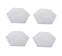 OFFSCH 4pcs Hexagonal Acoustic Panels Soundproofing Felt Wall Tiles Silver Grey Sound Absorbing Mats for Home Office Noise Reduction
