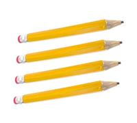 OFFSCH 4pcs Jumbo Giant Wooden Pencils for Chunky Grip Coloring Large Drawing Props for Classroom Prizes Back to School Supplies Birthday Party Favors Encouraging Team Creativity and