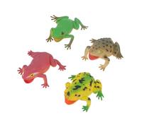 OFFSCH 4PCS Lifelike Plastic Toad Squeeze with Sound for Adults Fun Prank Animal Models Safe Material Mixed Designs for Party Entertainment and Stress Relief