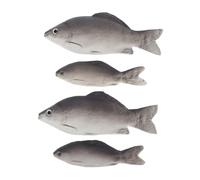 OFFSCH 4pcs Lifelike PU Artificial Fish Props for Food Styling Photography Realistic Texture Fake Fish Models for Restaurant Display Kitchen Decor and Photo Shoots