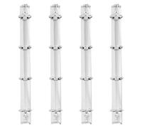 OFFSCH 4pcs Loose-Leaf Binding Spines Planner Rings 4-Ring Fits Standard A4 Size Notebooks Resistant to Bending Sl nd Simple Design for School Organization Office Binders