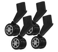OFFSCH 4pcs Office Chair Casters Swivel Stem Casters Silent Universal Wheel Hardwood Floor Computer Desk Replacement Black Pp