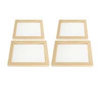 OFFSCH 4pcs Papermaking Mesh Frame Mold Wooden Paper Making Screen Mould for DIY Deckle Paper Craft Suitable for Dried Flower Projects